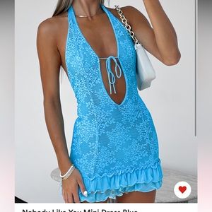 White Fox Blue Lace Dress